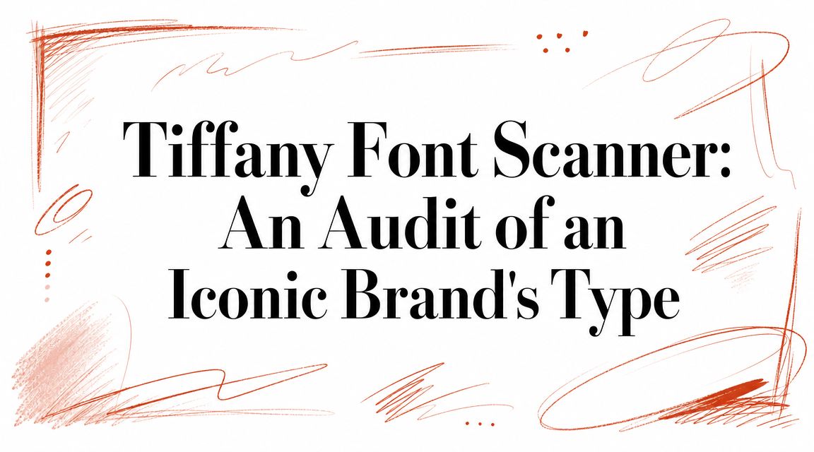 Tiffany Font Scanner: An Audit of an Iconic Brand's Type