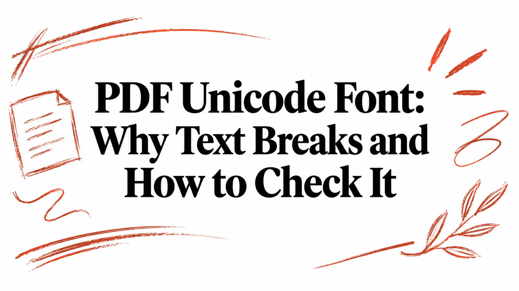 PDF Unicode Font: Why Text Breaks and How to Check It