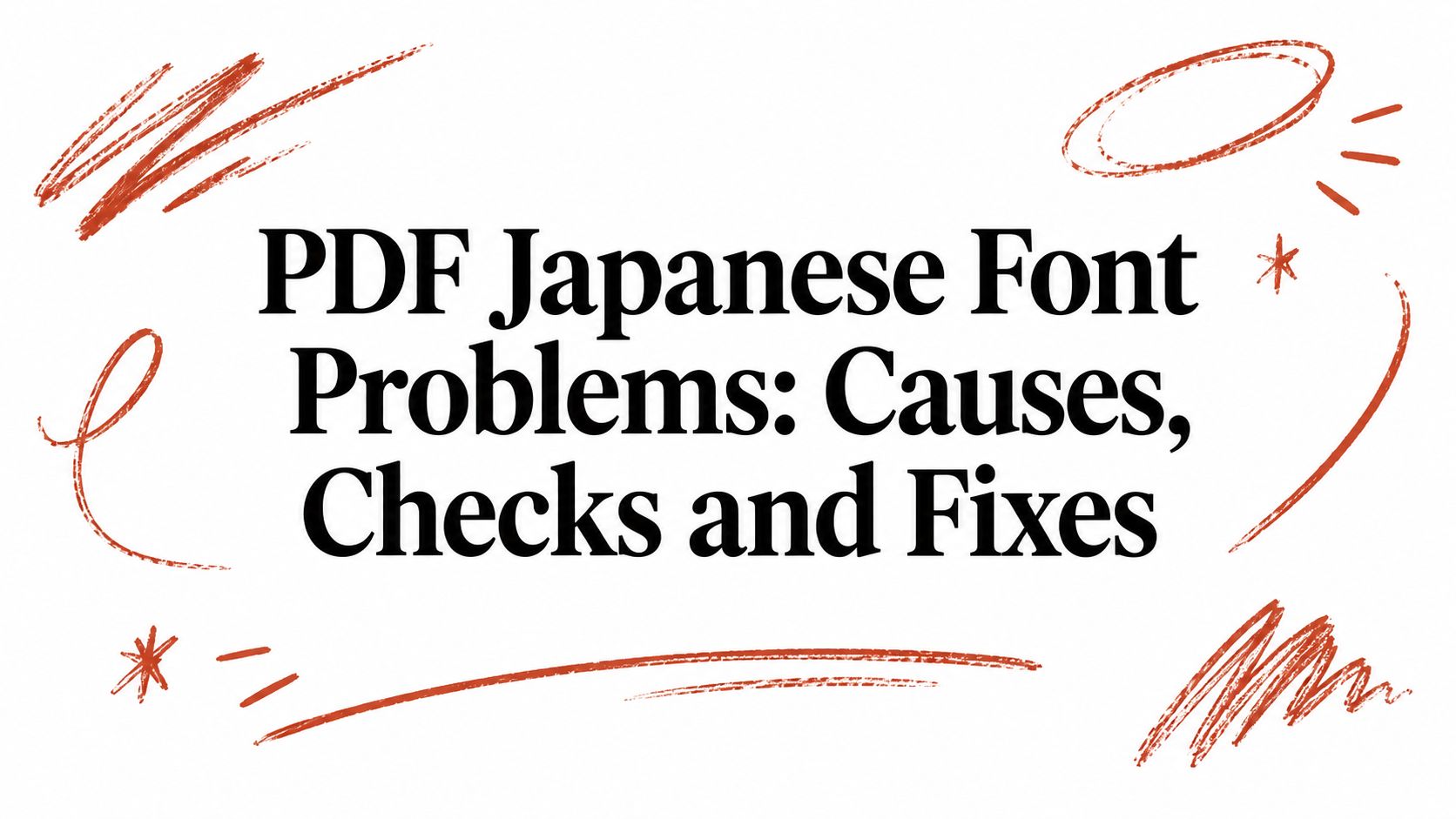 PDF Japanese Font Problems: Causes, Checks and Fixes
