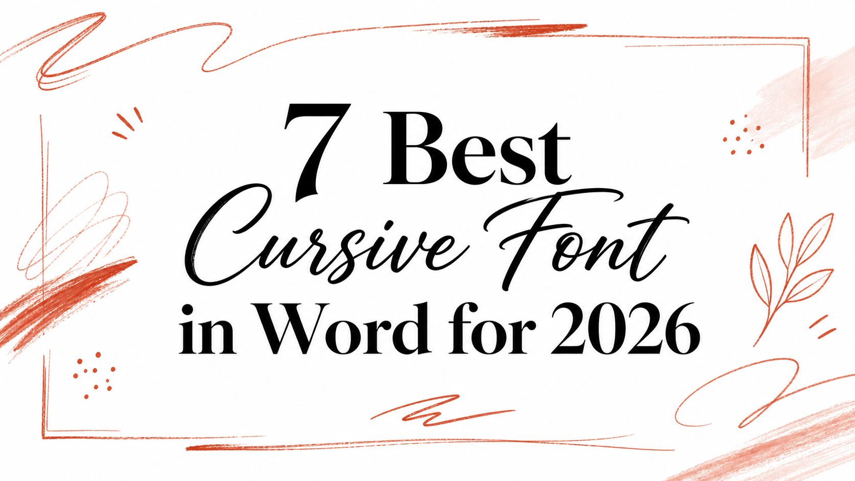 7 Best Cursive Font in Word for 2026