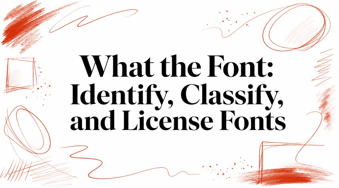 What the Font: Identify, Classify, and License Fonts